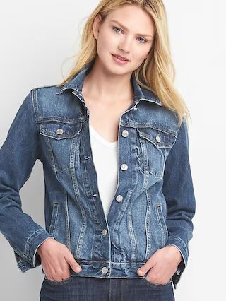 Gap Women 1969 Denim Jacket Size L Tall - Saddle blue | Gap US