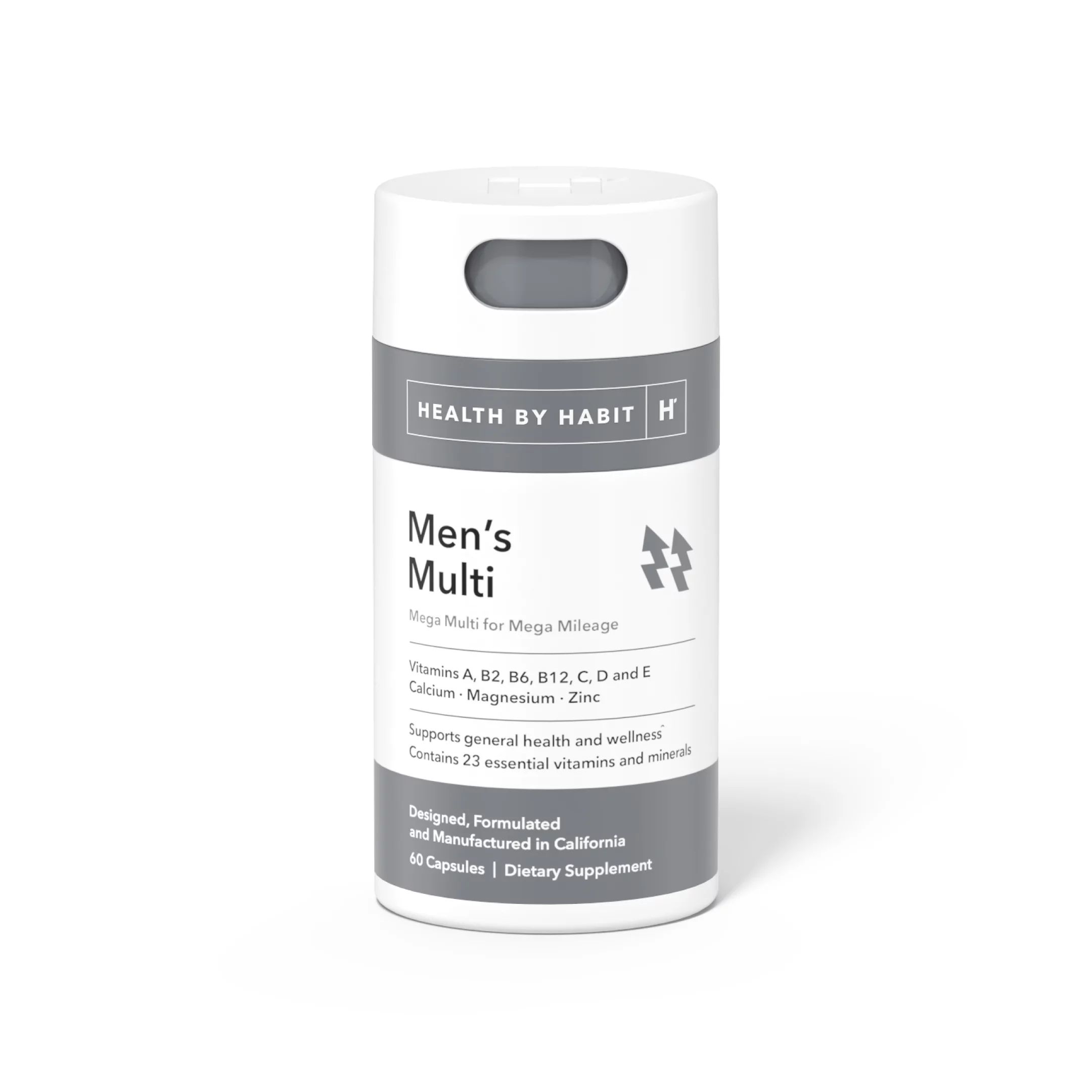 Health By Habit Multivitamin for Men, Vitamin Blend, Magnesium, Zinc, 60 Capsules | Walmart (US)