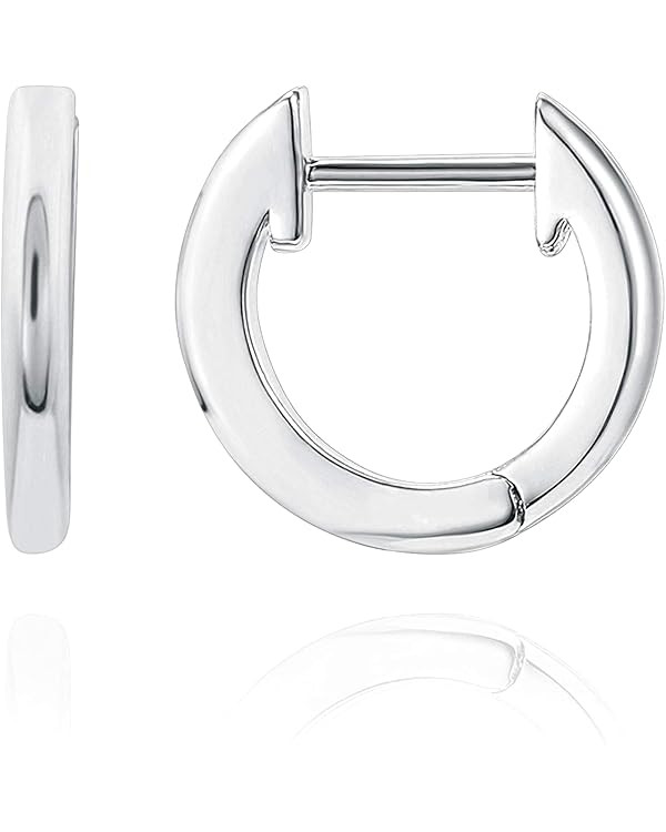 PAVOI 14K Gold Plated, Gold Vermeil, S925 Sterling Silver Cuff Earrings Huggie Stud | Small Hoop ... | Amazon (US)