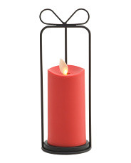 9.5in Led Bow Lantern Outdoor Slim Pillar Candle | Valentine's Day | Marshalls | Marshalls