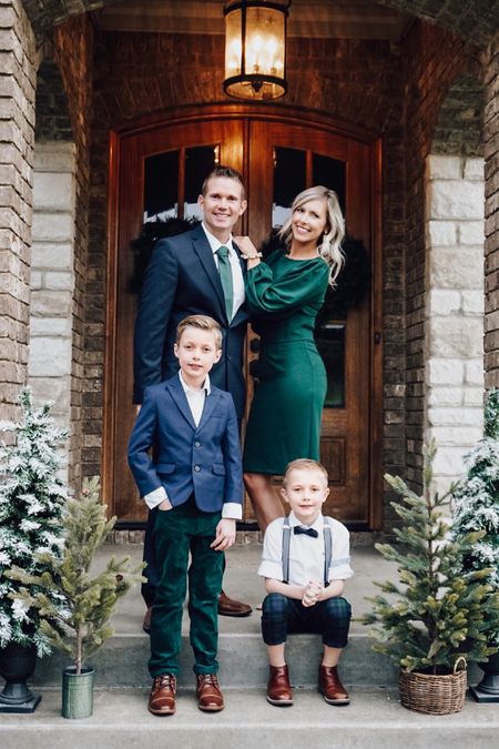 Family photo, inspo, family, Christmas photo, Christmas outfits, family, Christmas, green dress, boys, Christmas outfit

#LTKfamily #LTKHoliday #LTKover40