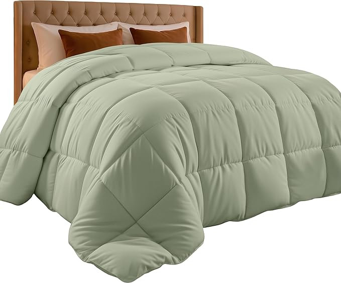 Utopia Bedding Queen Comforter Duvet Insert, Quilted Sage Green Comforter with Corner Tabs, Box S... | Amazon (US)