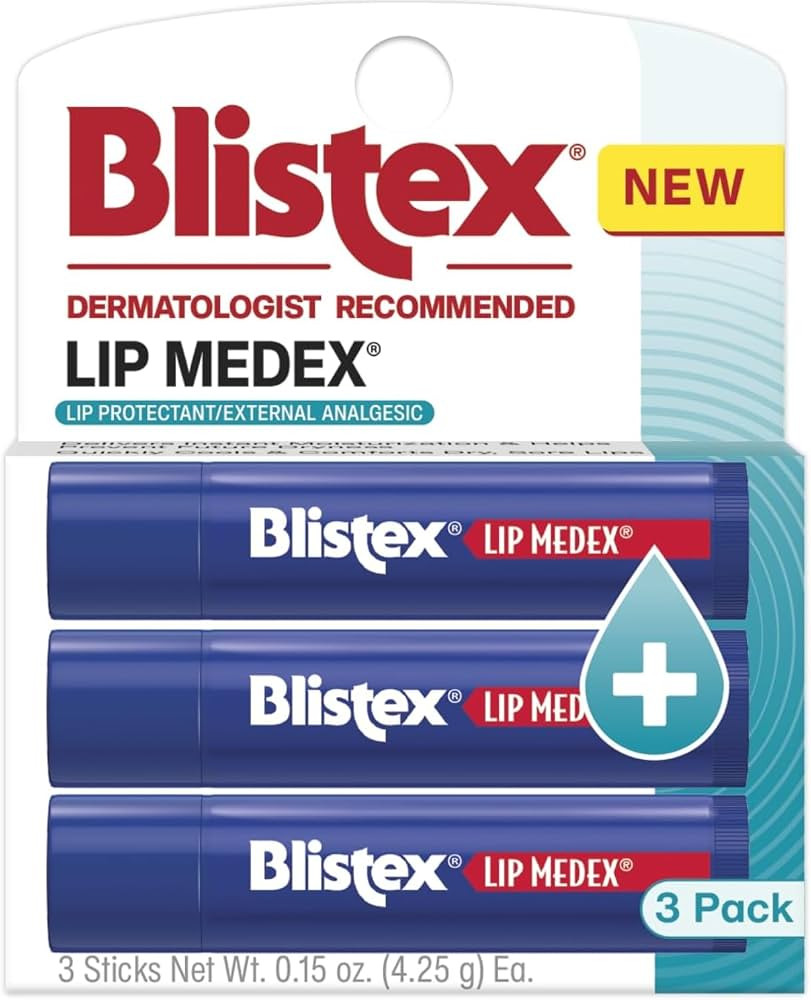 Blistex Lip Medex Stick 3 Count, 0.15 Oz. Medicated Relief with Soothing Relief, Stocking Stuffer... | Amazon (US)