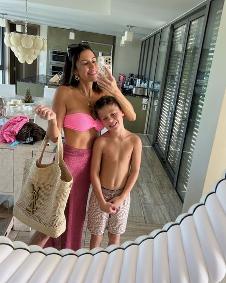 Mom and son resort wear for our beach vacation 🩷🌊 

Vacation outfits; spring break outfit; little boy swimsuit; boys swimsuit; hunza g; pink swimsuit; pink bikini; beach bag; designer beach bag; pool outfit; revolve; Walmart; Christine Andrew 

#LTKtravel #LTKkids #LTKswim