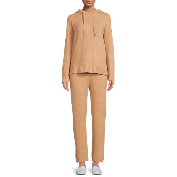 Time and Tru Women's Sweater Hoodie and Pants Set, 2-Piece - Walmart.com | Walmart (US)