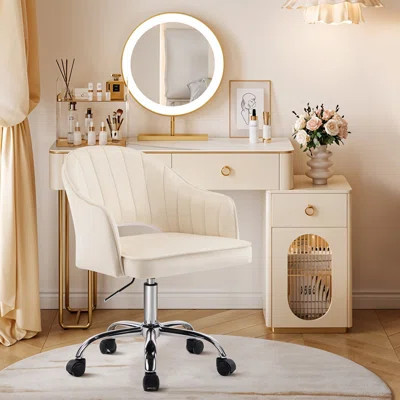 Modern Velvet Swivel Office Chair | Wayfair North America