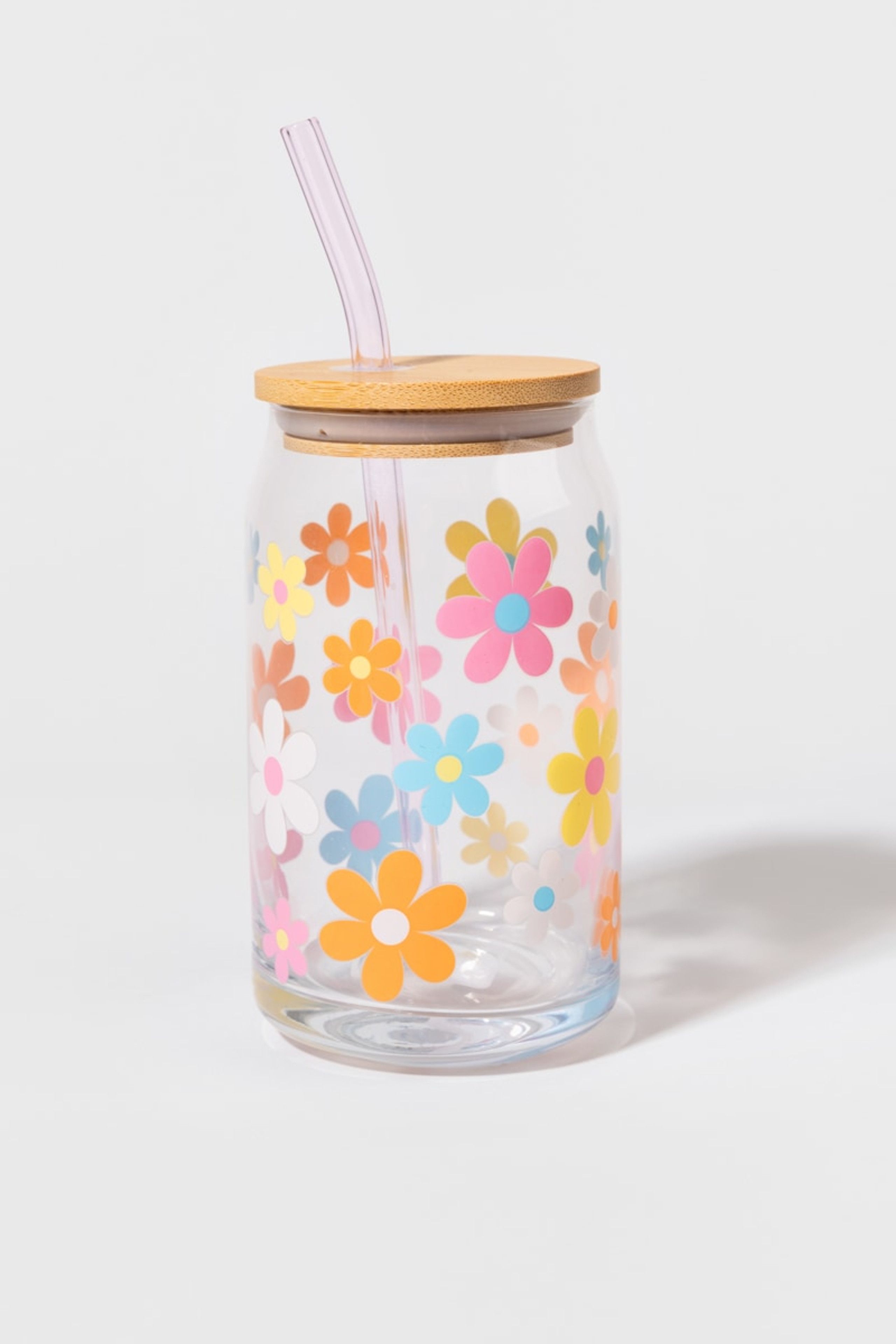 Laurel Pattern Glass Can Jar | Francesca's