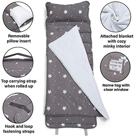 Delta Children Nap Mat with Included Pillow and Blanket for Toddlers and Kids; Features Carry Handle | Amazon (US)