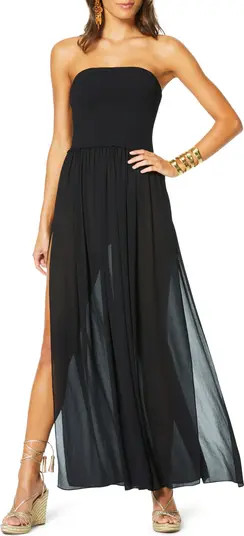 Calista Strapless Georgette Cover-Up Dress | Nordstrom