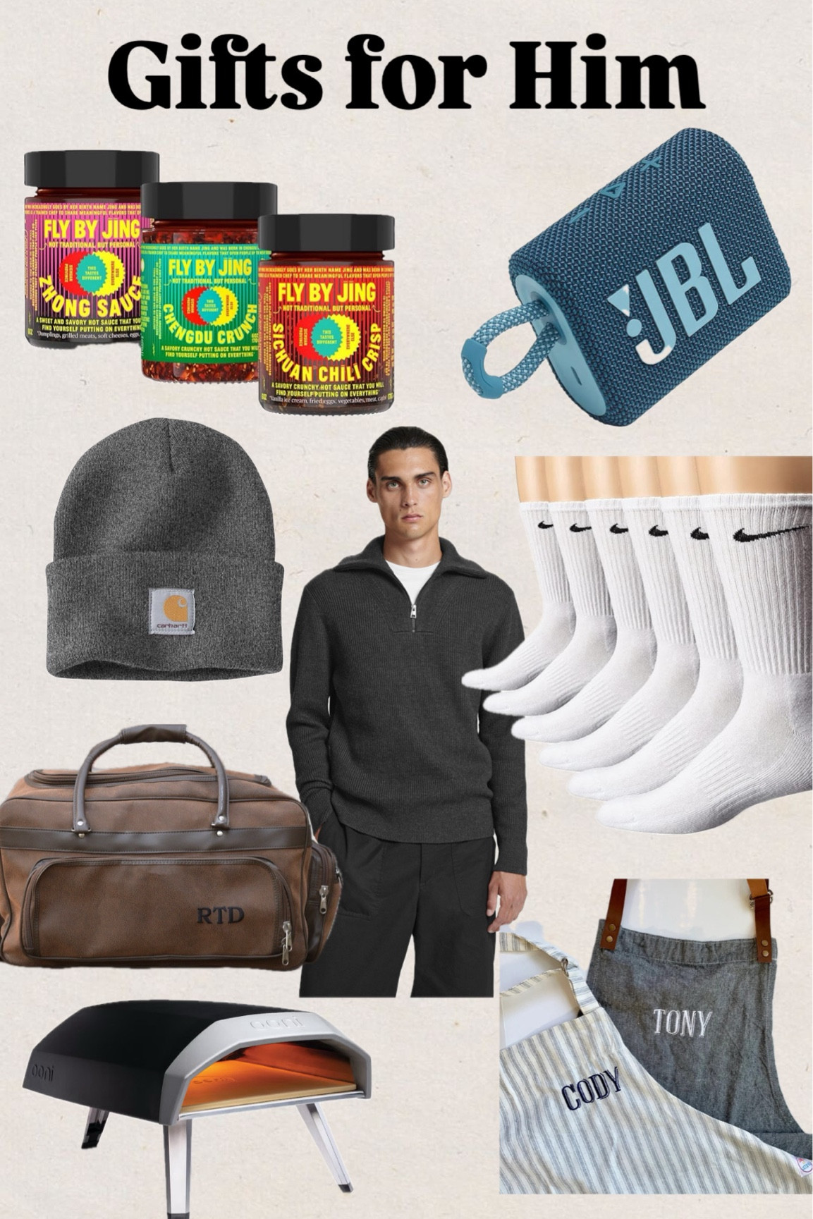 Gifts for him
Luxury gift
Christmas gift
Gift guide
Beanie
Stocking stuffers
Nike socks
Overnight bag
Portable speaker
Pizza oven
Apron

#LTKMens #LTKFindsUnder100 #LTKGiftGuide