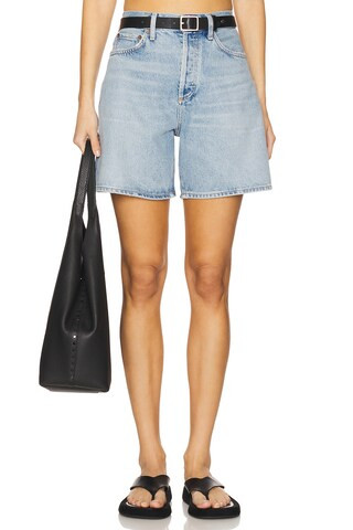 AGOLDE Dame High Rise Baggy Short in Coax from Revolve.com | Revolve Clothing (Global)