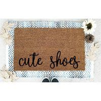 Cute Shoes Doormat, Coir Welcome Mat, Nice Hello Funny Doormats, Spring Doormat | Etsy (US)