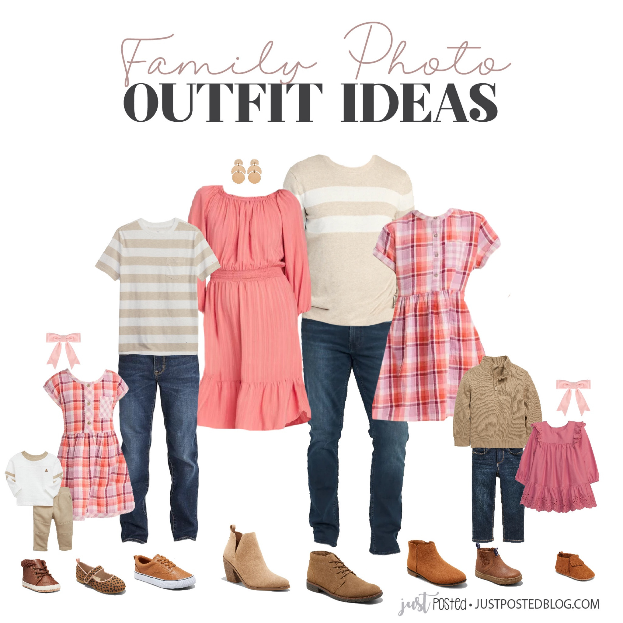 Loving this pink, navy and cream family photo look idea! 

#LTKsalealert #LTKfamily #LTKkids