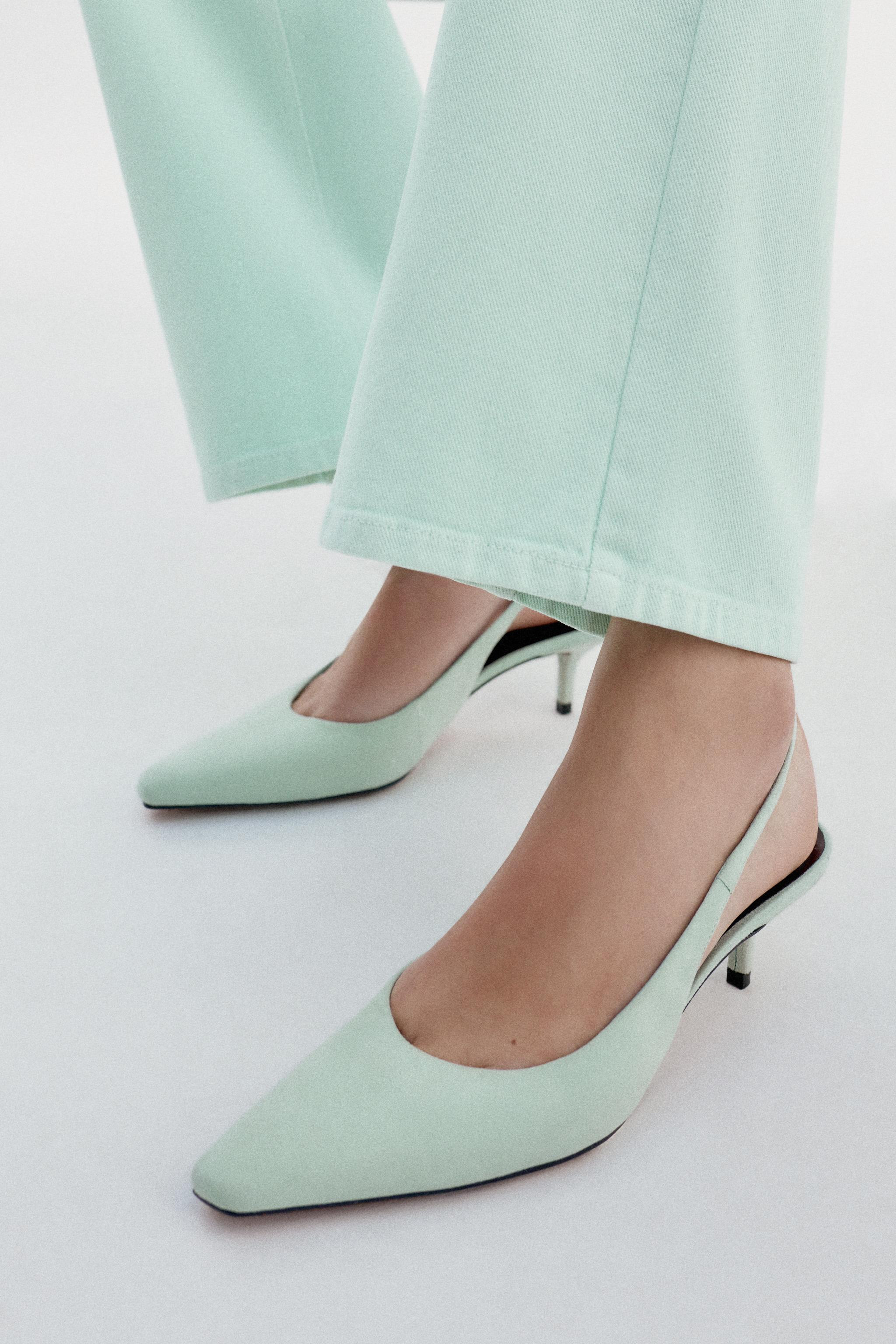 SUEDE KITTEN HEEL SHOES | Zara US