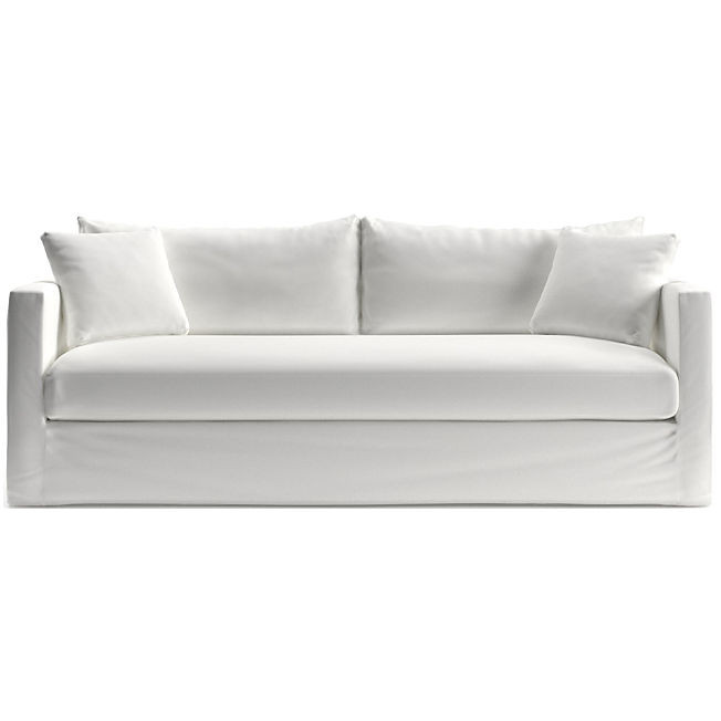 Willow II Slipcovered Bench Sofa + Reviews | Crate & Barrel | Crate & Barrel