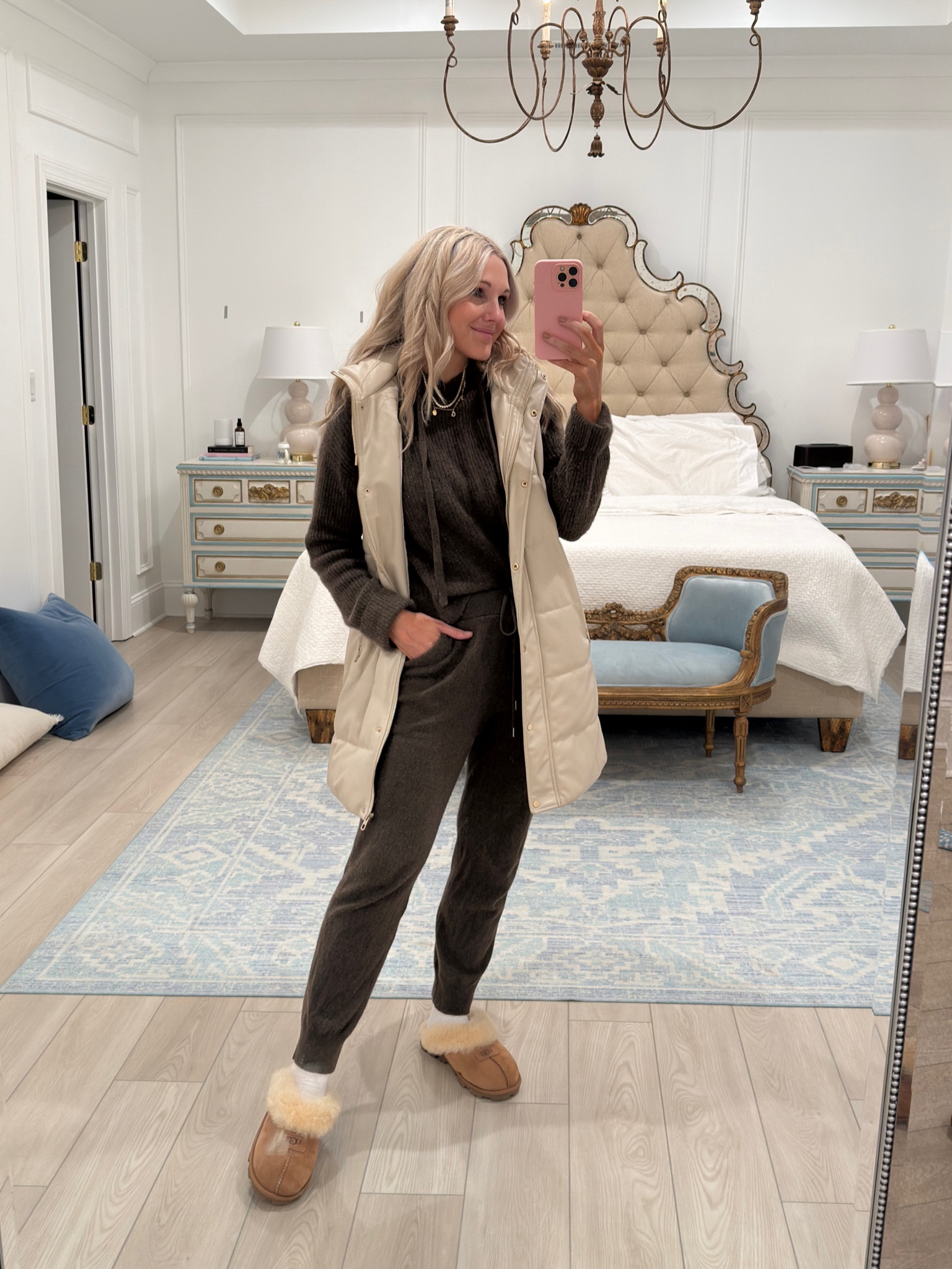 The set I bring out for the coldest days! The cashmere is SO warm. 
Cozy outfit
Cashmere set
Brown matching set
Loungewear
Lounge set
Neutral outfit
Quince


#LTKHome #LTKFindsUnder50 #LTKFindsUnder100