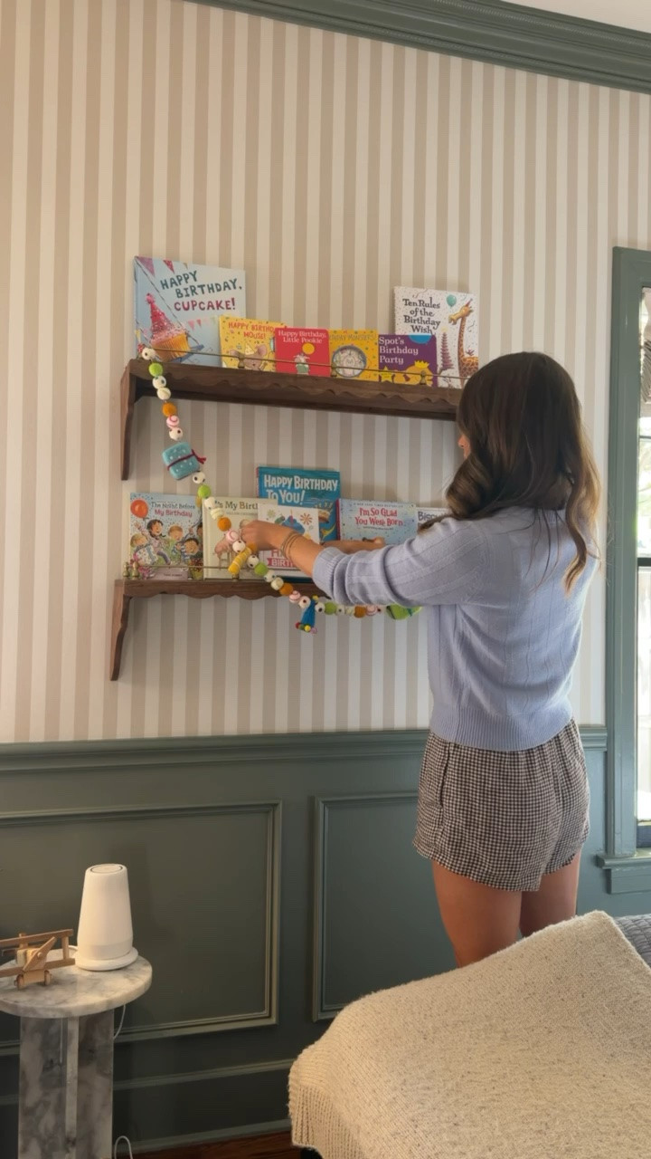 Emmett's birthday book shelves are up 🥳🥹 can't believe he is going to be 5!!!

#LTKKids #LTKmomlife #LTKHome