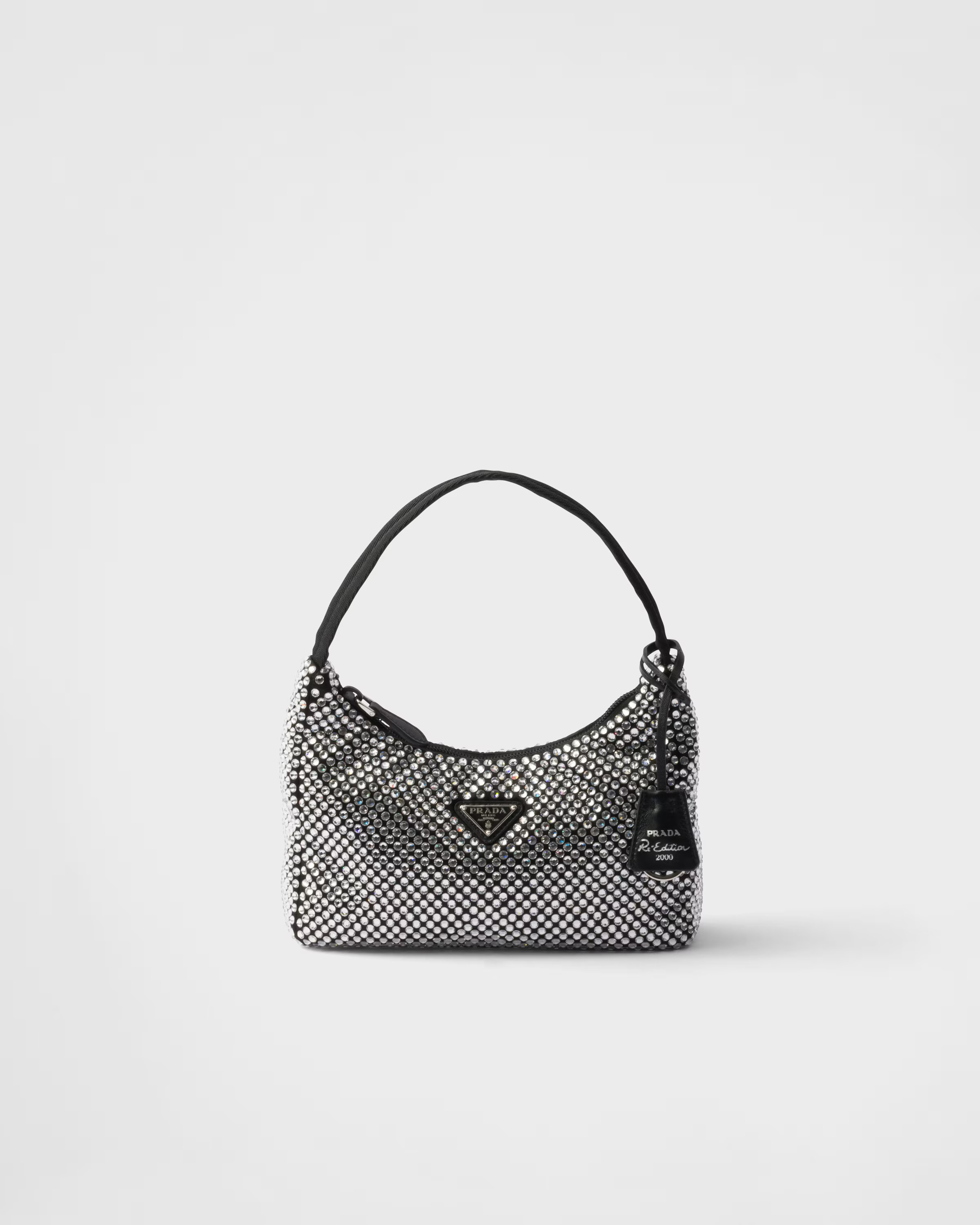 Satin mini-bag with crystals | Prada Spa US