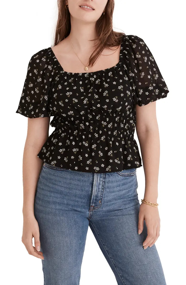 Zira Shirred Puff Sleeve Blouse | Nordstrom