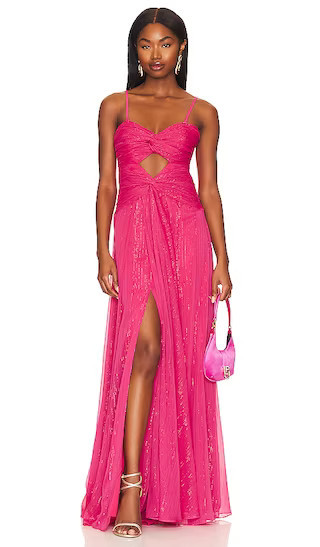 Clea Gown in Raspberry | Hot Pink Dress | Summer Wedding Guest Dresses Summer Vacation Outfits 2022 | Revolve Clothing (Global)