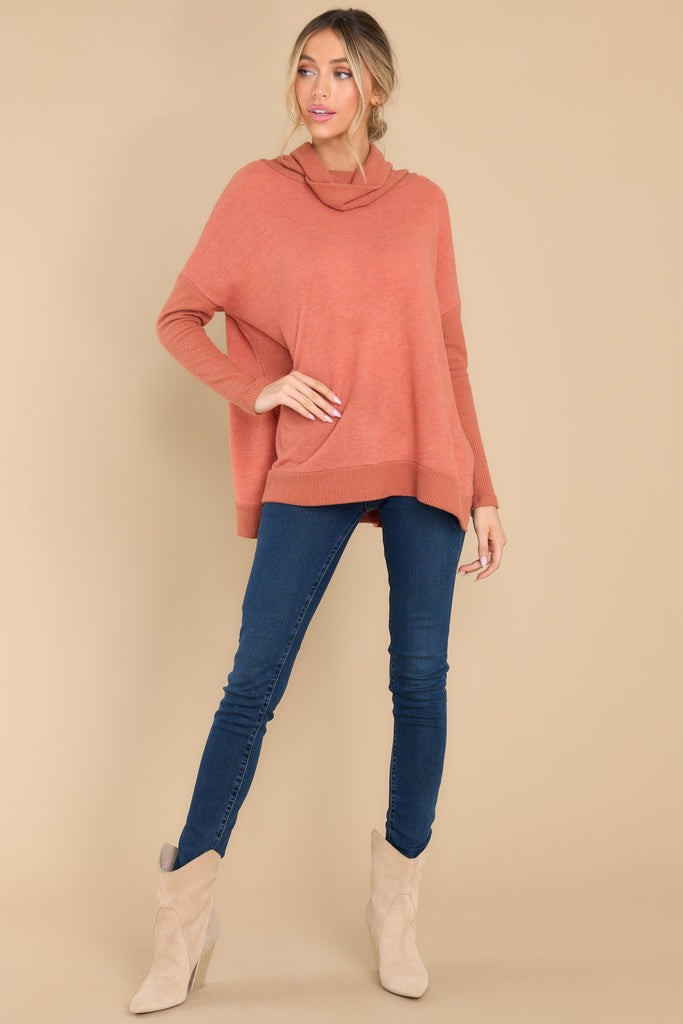 Simply Overjoyed Terracotta Top | Red Dress 