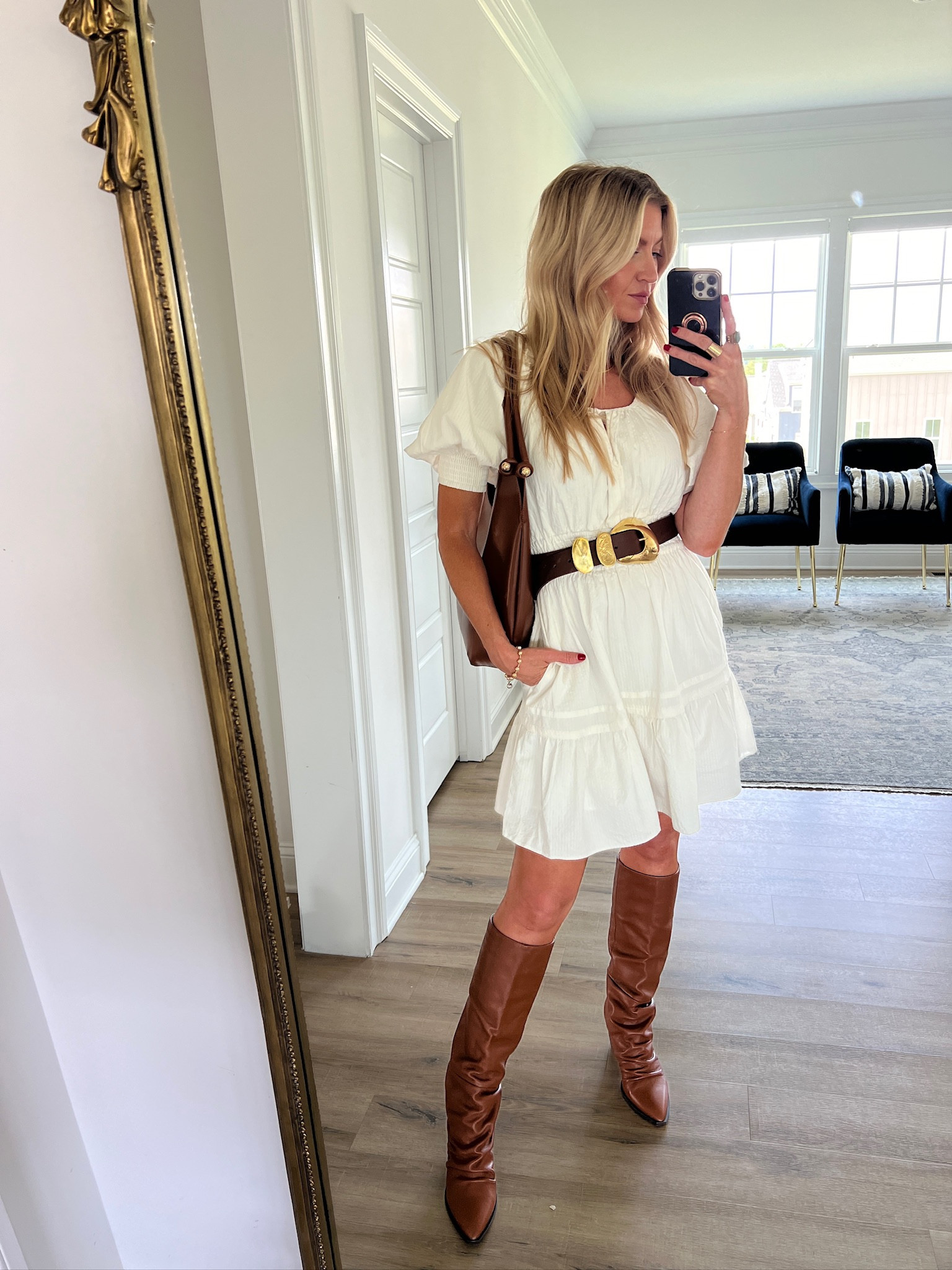 White dress + brown boots!
Dress: wearing size 
Boots: run TTS

#LTKBeauty #LTKStyleTip #LTKSeasonal