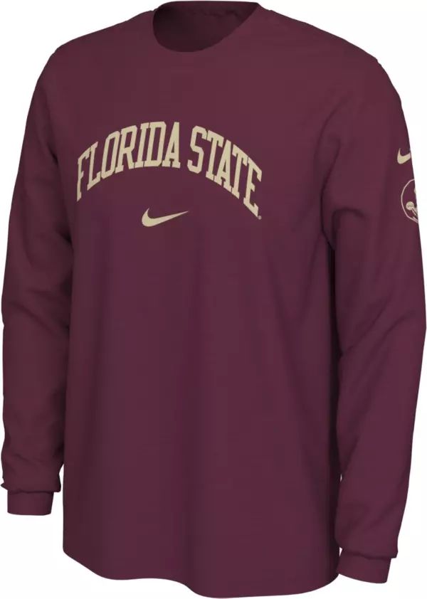 Nike Men's Florida State Seminoles Garnet Seasonal Cotton Long Sleeve T-Shirt | Dick's Sporting G... | Dick's Sporting Goods
