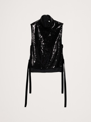 Sequin Open-Side Top | Banana Republic (US)