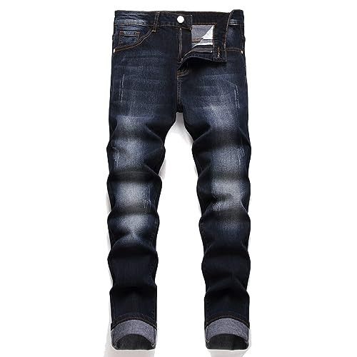 JUNBAOSS Mens Slim Fit Jeans Skinny Stretch Grey Denim Pants for Men Straight Fit Men's Stretchy Ripped Skinny Biker Jeans Taped Slim Fit Denim Pants, Dark Blue 5867, Size 40 | Amazon (US)