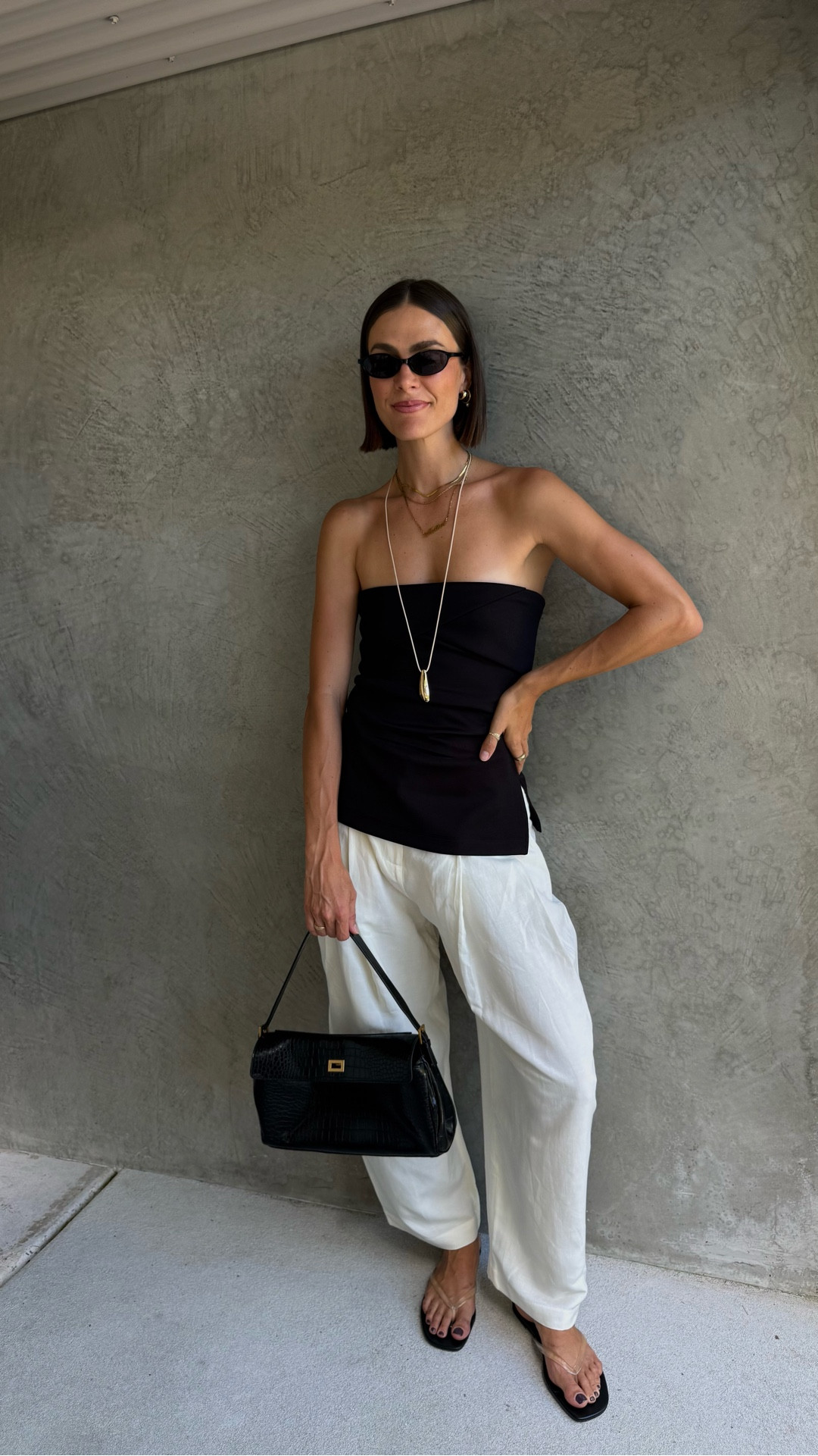 Loving this classic combo - wearing a Small in the top but should have sized down once more as it’s a bit roomie at the top. These are the perfect lightweight throw on pants that still feel elevated 

#LTKsummer #LTKaustralia #LTKdatenight