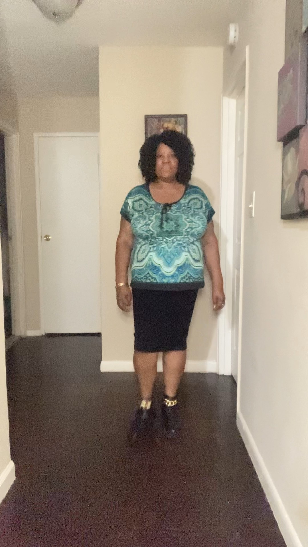 Vintage Claudia Richard top  purchased from ThredUp ,with black skirt with black and gold chain I.N.C boots

#LTKootd #LTKPlusSize #LTKOver40