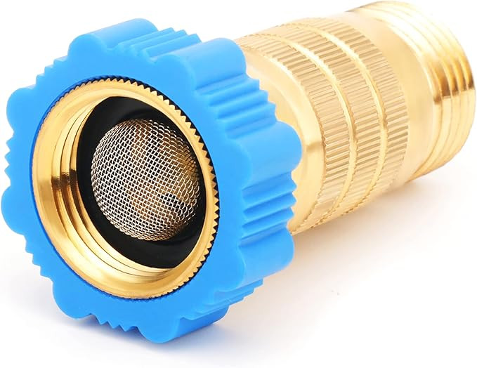 RV Hi-Flow Water Pressure Regulator 50-55 psi, 3/4 Inch Thread Lead-Free Brass Inline Water Press... | Amazon (US)