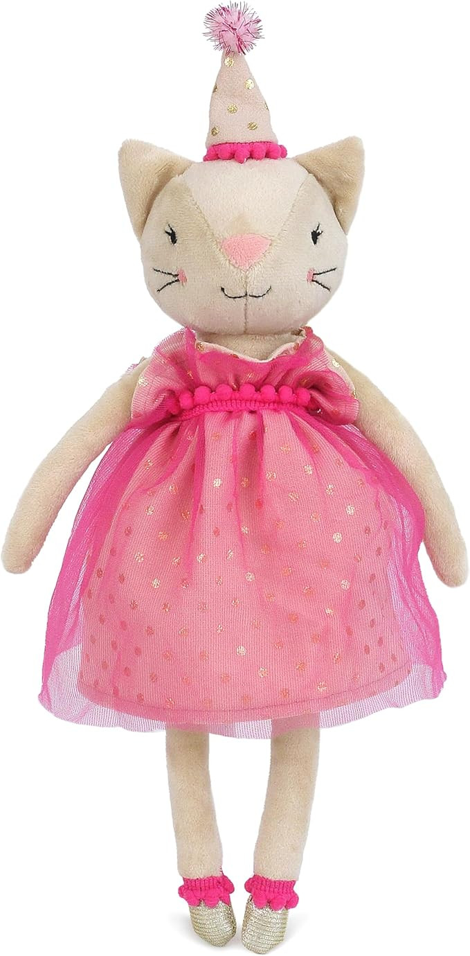 MON AMI Pia Party Kitty Plush Animal Toy - 12", Stuffed Cat Toy, Soft & Cuddly Plush Cat Doll, Gr... | Amazon (US)
