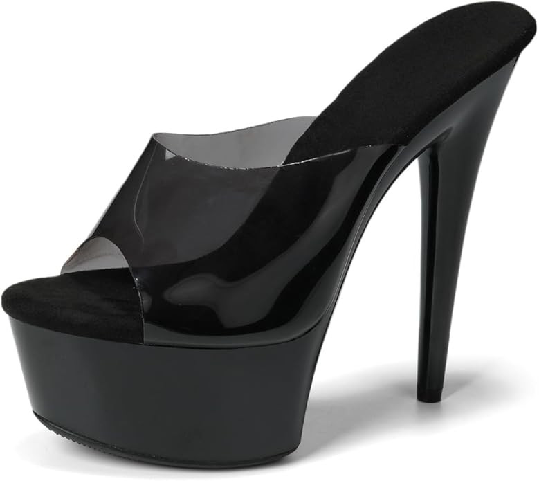WUXIN H&P Women's 6in Platform High Heels Sexy Stiletto Pole Dance Exotic Sandal Shoes, 15cm Open... | Amazon (US)