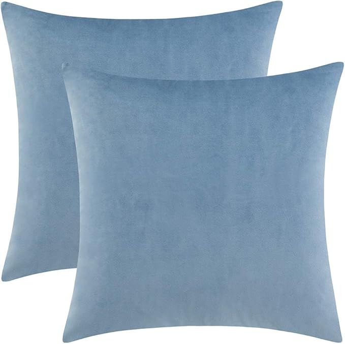 Rythome Set of 2 Comfortable Throw Pillow Cover for Bedding, Decorative Accent Cushion Sham Case ... | Amazon (US)