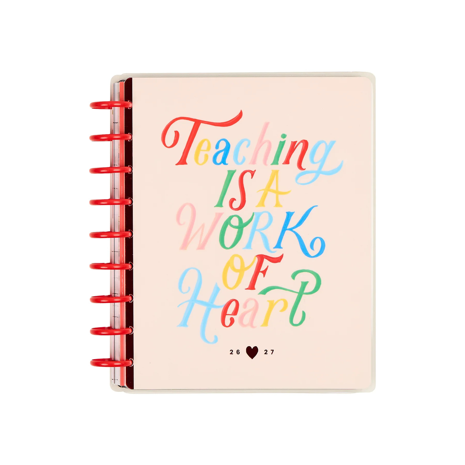 2026\u20132027 Bright Lessons Customizable Teacher Planner - Classic Teacher Layout - 12 Months | Happy Planner