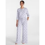 Joyspun Women's Cozy Lounge Collection Hacci Henley Top and Pants, 2-Piece Pajama Set, Sizes XS-3... | Walmart (US)