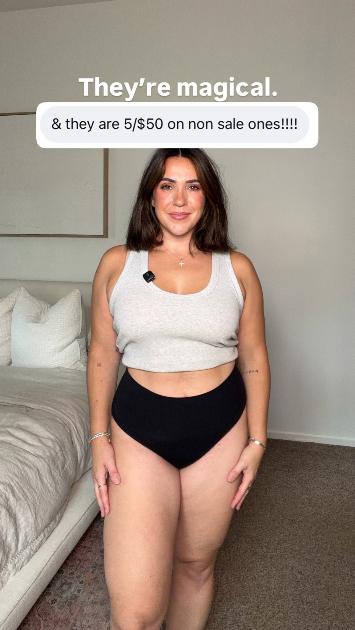 I size up to L, normally M in undies