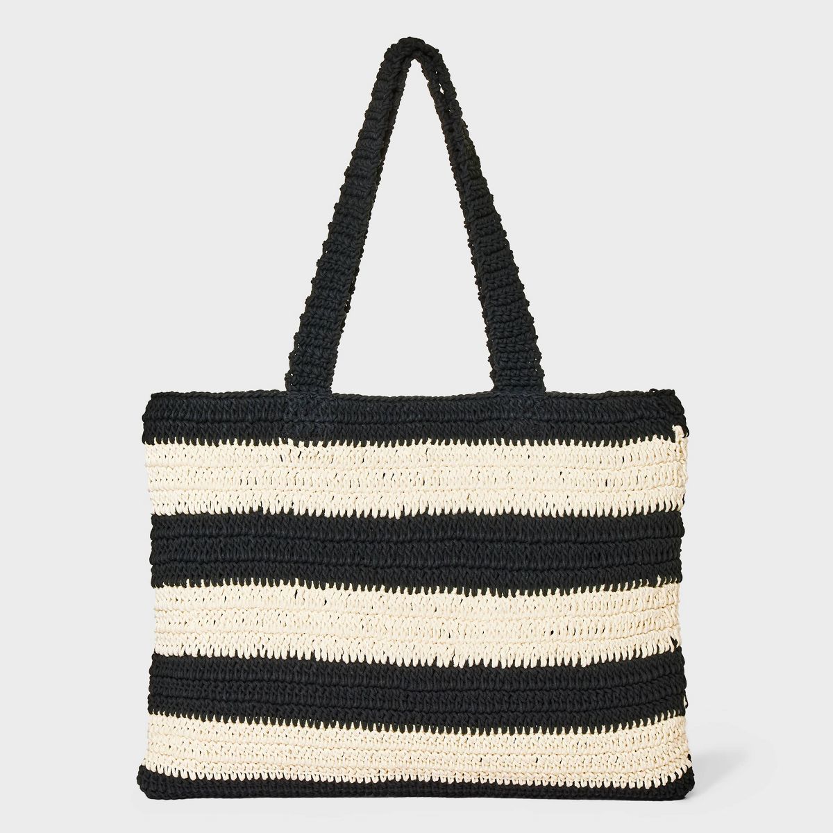 Crochet Tote Handbag - A New Day™ Black/White | Target