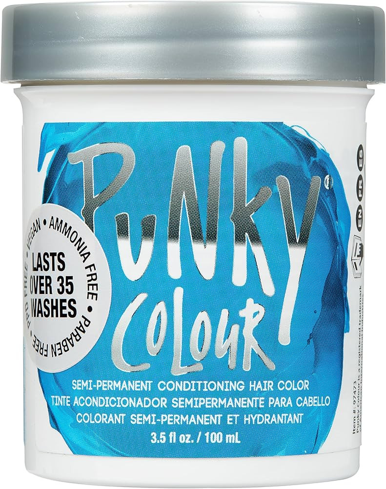 Punky Lagoon Blue Semi Permanent Conditioning Hair Color, 3.5oz | Amazon (US)