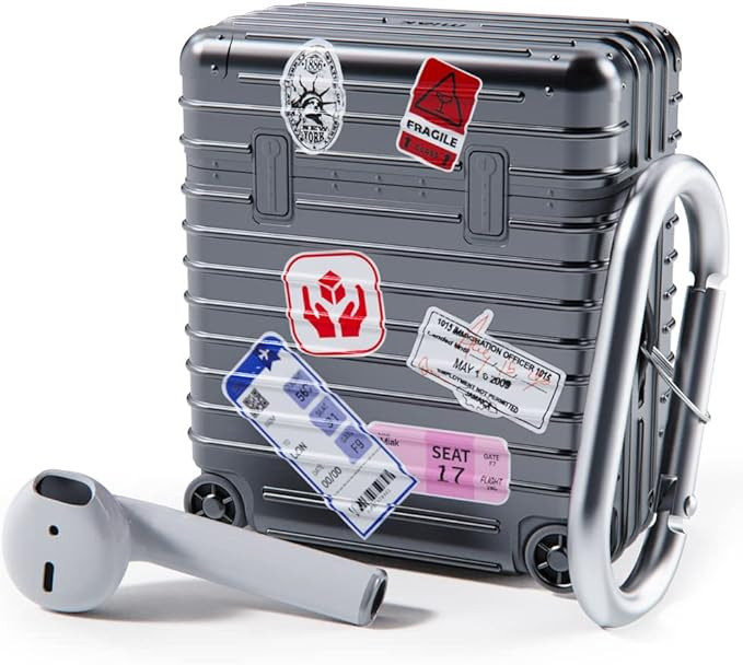 miak Airpods Case Cover, Protective Case with Keychain for Apple Airpods 2nd & 1st Generation, Bl... | Amazon (US)