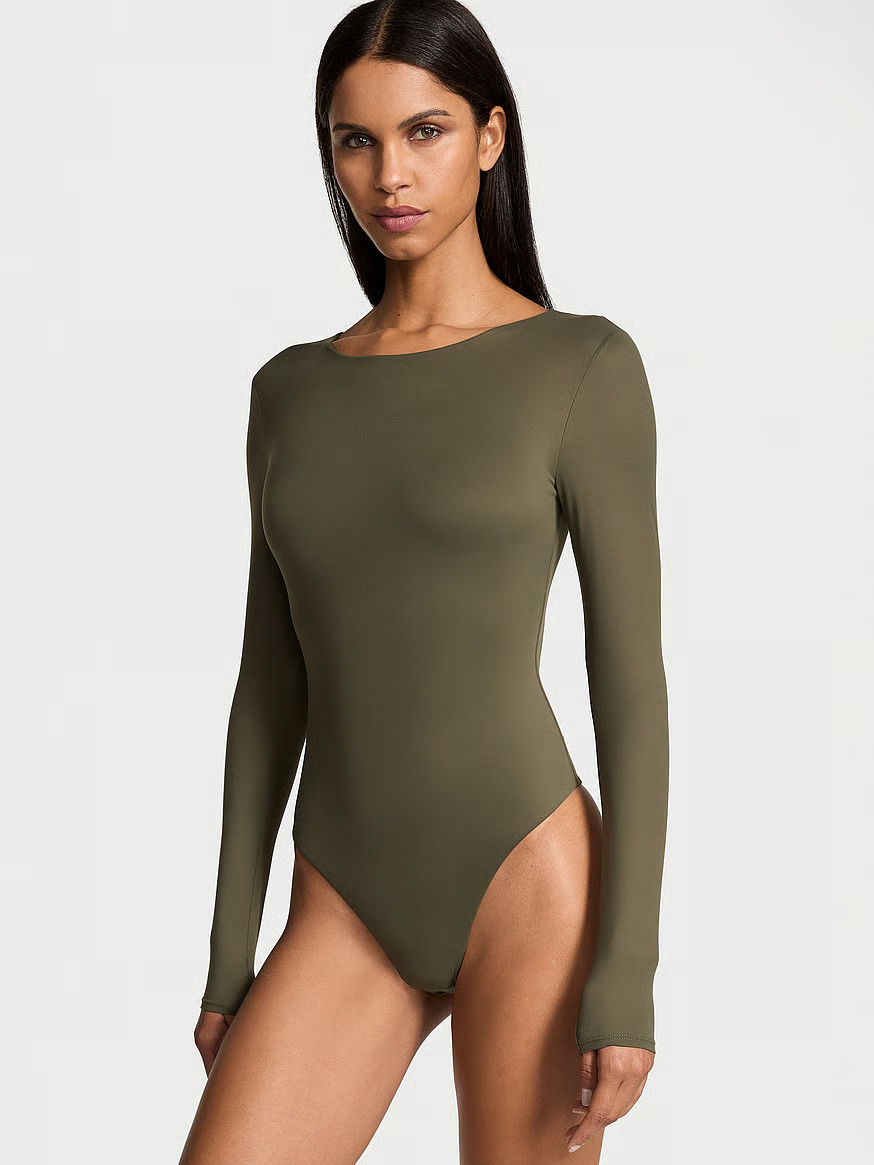 BODYWEAR by Victoria with FeatherSoft™ Innovation Long-Sleeve Bodysuit | Victoria's Secret (US / CA )