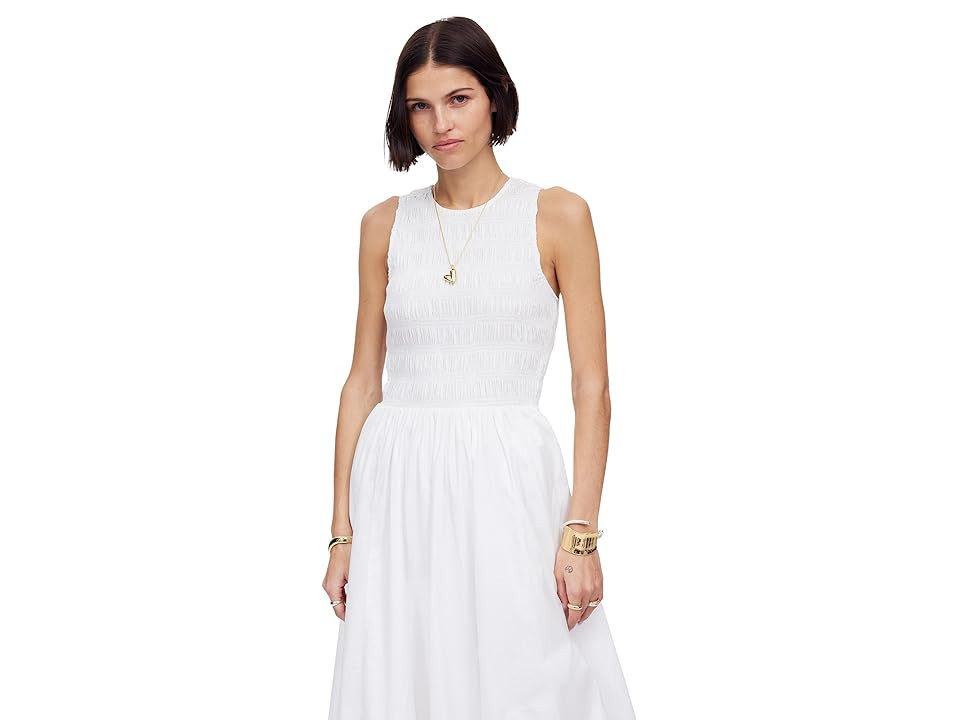 Madewell Selena Bubble Dress Poplin Women's Dress White : SM (Women's 2-4), Cotton | Zappos