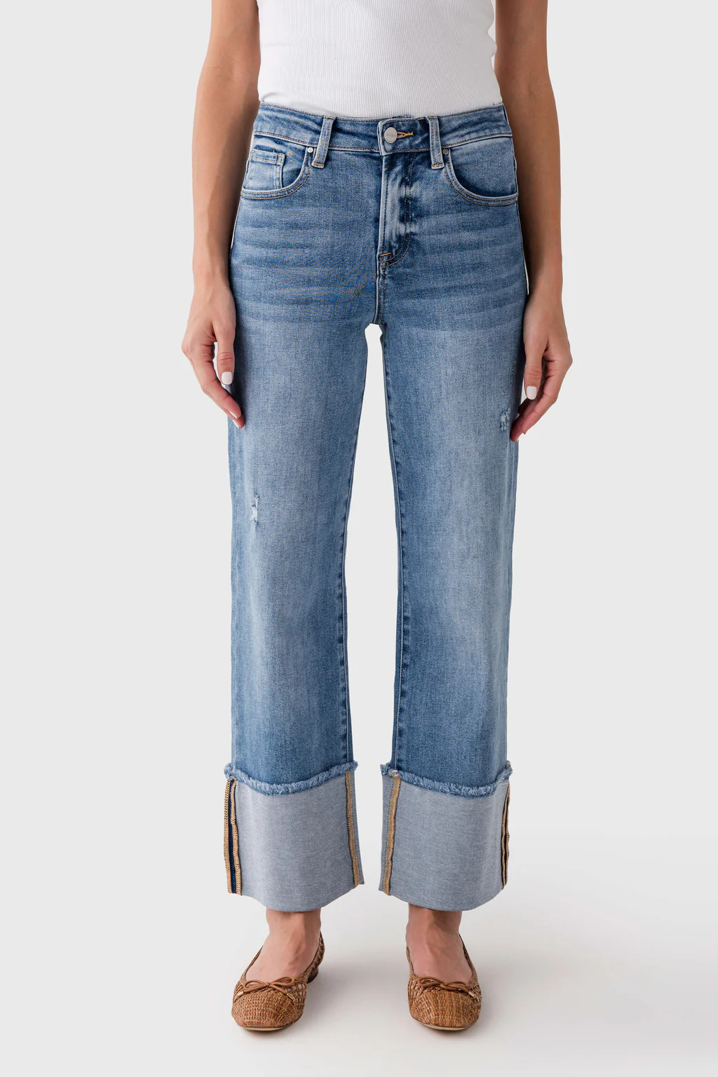 Risen Scottie Large Cuffed Jeans | Social Threads