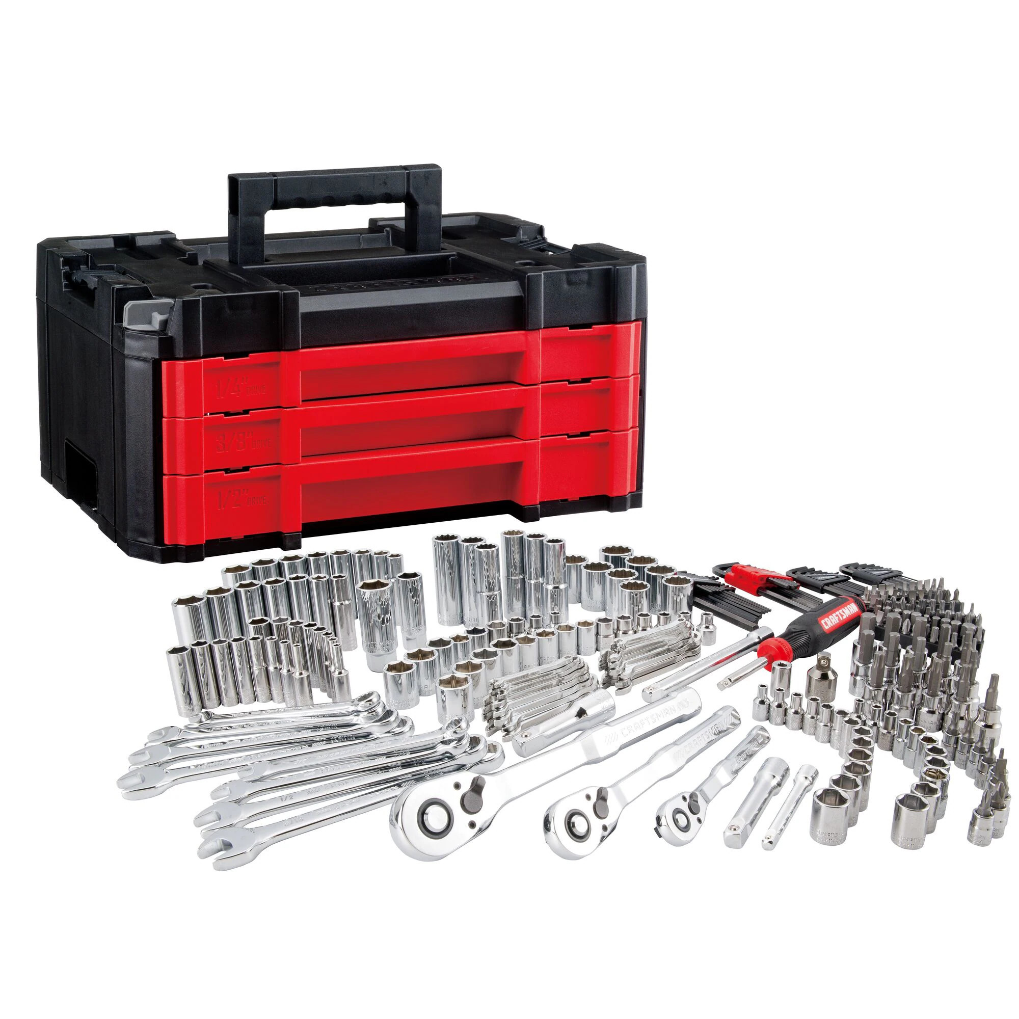 CRAFTSMAN VERSASTACK 262 -Piece Metric and standard (SAE) Mechanics Tool Set with Hard Case | CMMT45309 | Lowe's