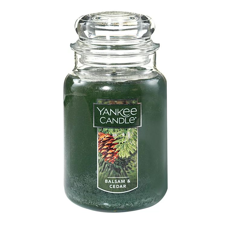 Yankee Candle Balsam & Cedar - 22 oz Original Large Jar Fall Candle | Walmart (US)