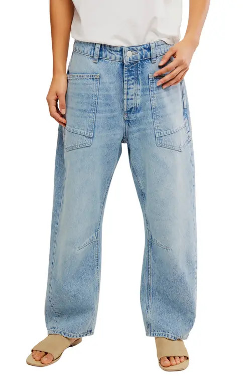 Free People We The Free Minimalist Moxie Barrel Jeans in County Fair at Nordstrom, Size 30 | Nordstrom