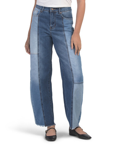 Patchwork Barrel Jeans | TJ Maxx