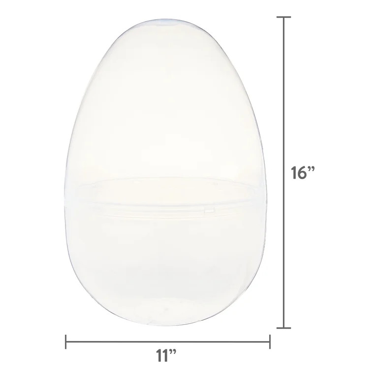 Easter Jumbo Fillable Easter Egg, Clear, by Way To Celebrate | Walmart (US)
