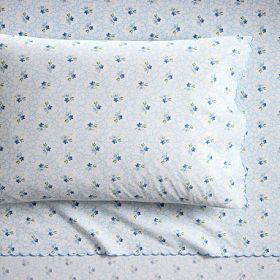 Hill House Home Clematis Scallop Floral Sheet Set | Pottery Barn Teen